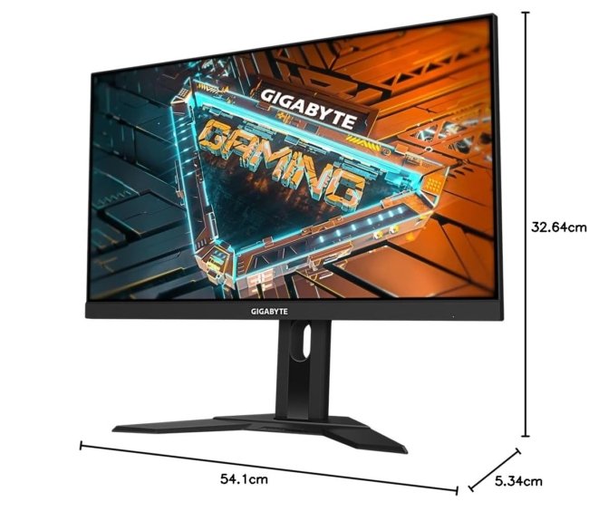 GIGABYTE G24F 2 23.8 Inch (60.452 Cm), 165Hz (180Hz Oc) Gaming Led Monitor with 1920 X 1080 Pixels SS IPS Display, 1Ms (Mprt) Response Time, 95% DCI-P3/125% sRGB, HDR Ready, Freesync Premium (Black) - Image 2
