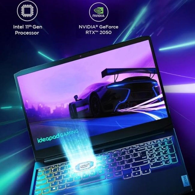 Lenovo IdeaPad Gaming 3 11th Gen Intel Core i5-11320H 15.6" (39.62cm) FHD IPS 144Hz Gaming Laptop (8GB/512GB SSD/Win 11/NVIDIA RTX 2050 4GB/Alexa/3 Month Game Pass/Shadow Black/2.25Kg), 82K101PBIN(15ihu6) - Image 5