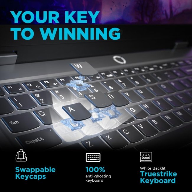 Lenovo LOQ 2024 12th Gen Intel Core i5-12450HX 15.6" (39.6cm) 144Hz 300Nits FHD Gaming Laptop (12GB/512GB SSD/Win 11/NVIDIA RTX 2050 4GB/100% sRGB/3 Mon. Game Pass/1Yr ADP Free/Grey/2.4Kg), 83GS00CKIN - Image 6