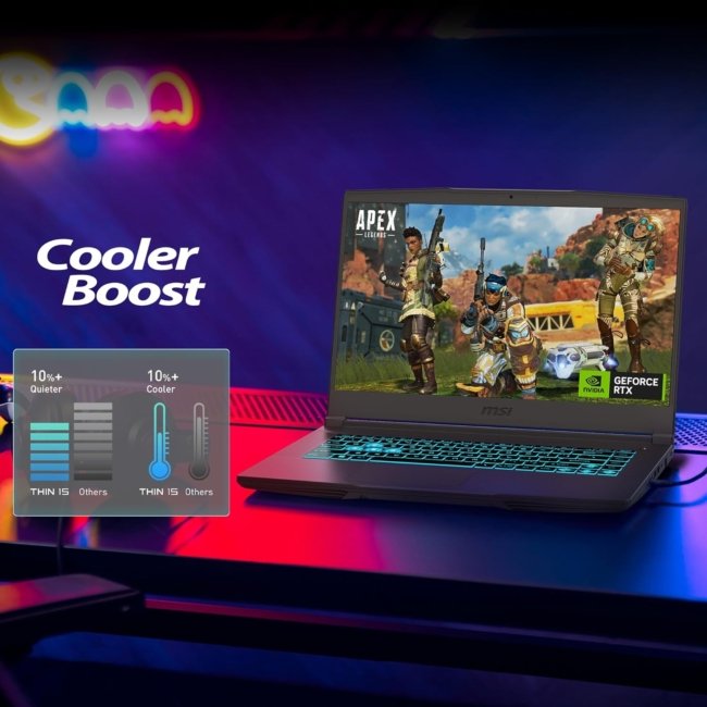 MSI Thin 15, Intel Core i5-13420H, 40CM FHD 144Hz Gaming Laptop(16GB/512GB NVMe SSD/Windows 11 Home/NVIDIA GeForce RTX 2050,GDDR6 4GB /Cosmos Gray/1.86Kg), B13UCX-1807IN - Image 9
