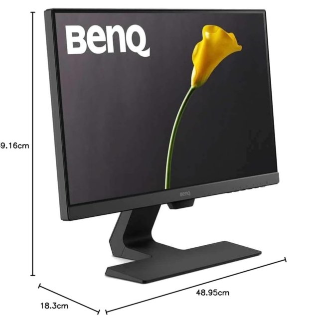 BenQ GW2283 22" (55 cm) 1920x1080p 60Hz IPS Full HD|Dual HDMI| Eye-Care| Low Blue Light| Bezel-Less Monitor|Anti-Glare|1WX2 Speakers| Brightness Intelligence| VESA Wall Mountable (Black) - Image 3
