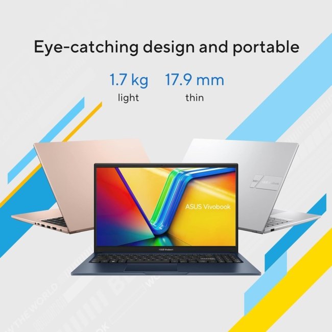 ASUS VivoBook 15 (2022), Intel®Core™ i3-1215U 12th Gen, 15.6" (39.62 cm) FHD, Thin and Light Laptop (8GB/512 SSD//Windows 11/Office 2021/Backlit KB/Quiet Blue/1.7 kg), X1504ZA-NJ325WS - Image 3