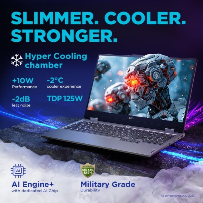 Lenovo LOQ 2024 12th Gen Intel Core i5-12450HX 15.6" (39.6cm) 144Hz 300Nits FHD IPS Gaming Laptop (16GB/512GB SSD/NVIDIA RTX 3050 6GB Graphics/Win 11/Non-MSO/3 Mon. Game Pass/Grey/2.4Kg), 83GS003NIN(15IAX9) - Image 6