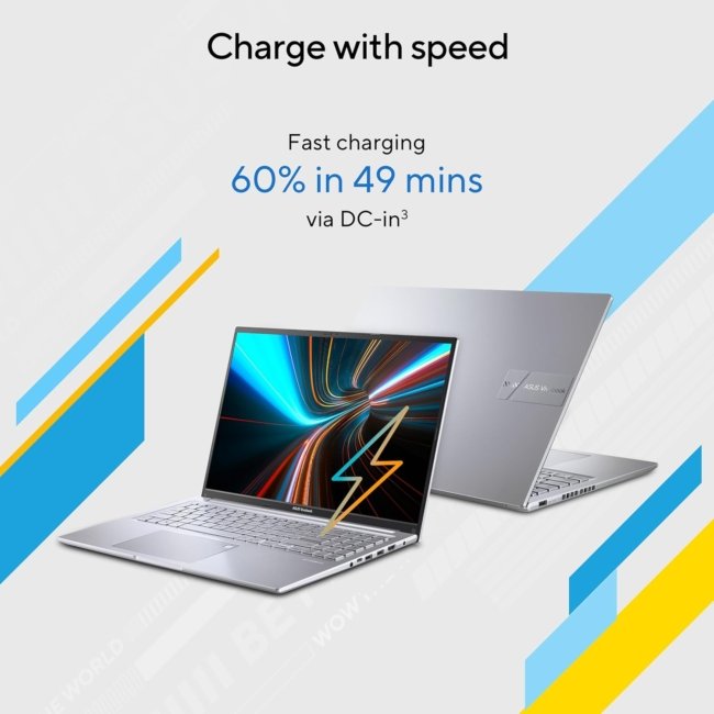 ASUS Vivobook 16" FHD+ (1920 X 1200), 60Hz 300Nits, Core i5-12500H, (16GB RAM/512GB SSD/Intel Iris X? Graphics/Win 11/Office Home/Fingerprint/42Whr Battery/Transparent Silver/1.88Kg), X1605ZAC-MB541WS - Image 5