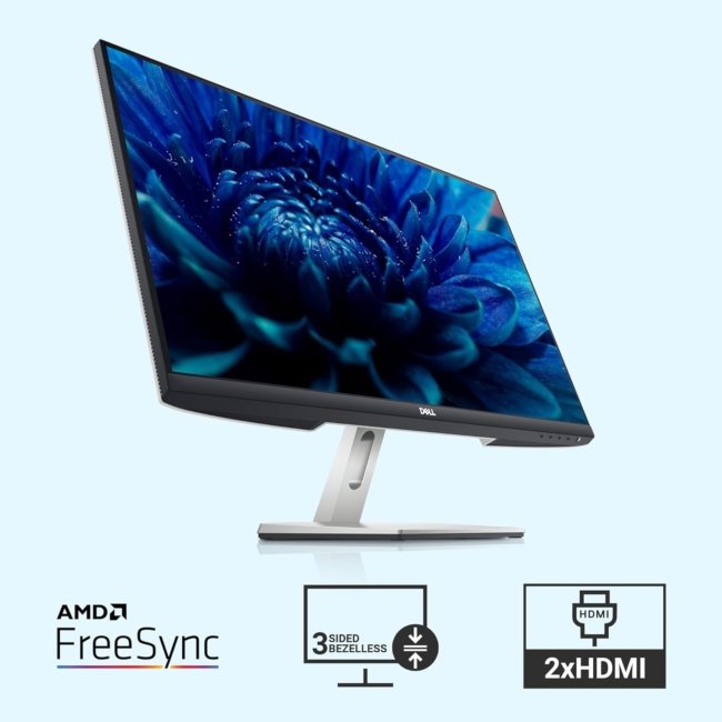 Dell S2421HNM 23.8" (60.5cm) FHD Monitor 1920x1080 Refresh Rate: 75Hz, IPS Panel, 3-Year Warranty, 99% sRGB, Low Blue Light Technology, Ultra-Thin Bezel, HDMI x2, Tilt Adjustment |Titan Grey - Image 3