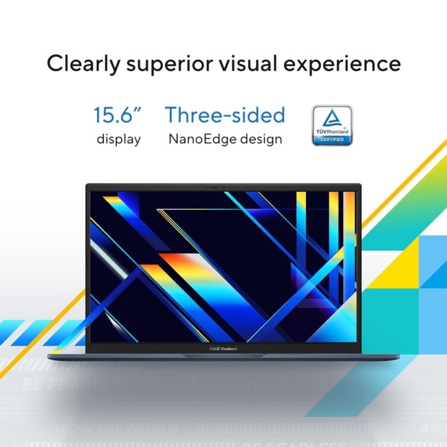 ASUS VivoBook 15 (2022), Intel®Core™ i3-1215U 12th Gen, 15.6" (39.62 cm) FHD, Thin and Light Laptop (8GB/512 SSD//Windows 11/Office 2021/Backlit KB/Quiet Blue/1.7 kg), X1504ZA-NJ325WS - Image 10