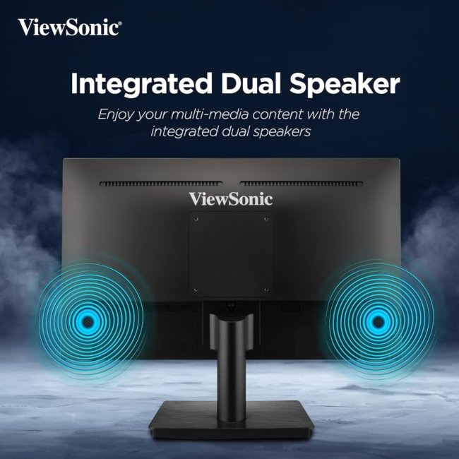 ViewSonic (from USA) - VA2209-H 55.88 Cm (22") FHD IPS 100Hz Adaptive Sync Office and Home Use Monitor with Eye-Care, Flicker Free, Tilt, Wall Mount,HDMI,VGA, 3.5 Audio Out, sRGB 104% - Image 3