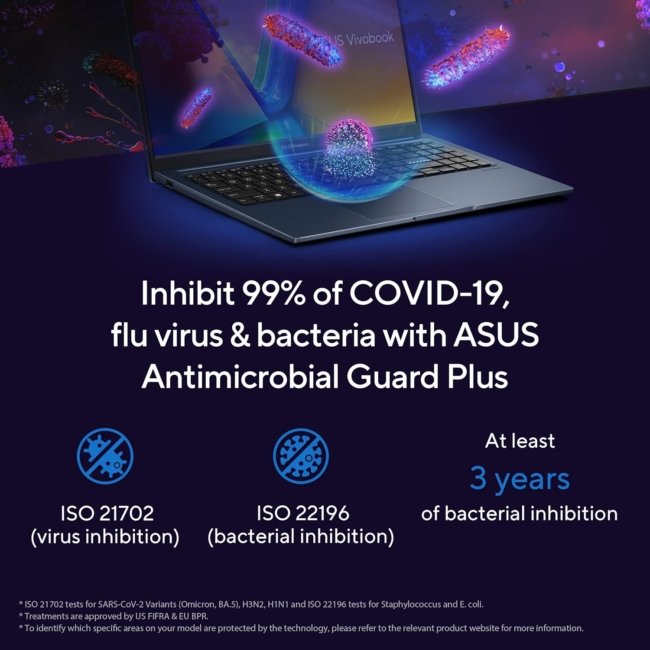 ASUS VivoBook 15 (2022), Intel®Core™ i3-1215U 12th Gen, 15.6" (39.62 cm) FHD, Thin and Light Laptop (8GB/512 SSD//Windows 11/Office 2021/Backlit KB/Quiet Blue/1.7 kg), X1504ZA-NJ325WS - Image 14