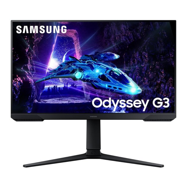 Samsung Odyssey G3 Gaming Monitor 60cm (24 inches), FHD 1920 X 1080, 180 Hz, 1ms(MPRT), AMD Freesync, DP, HDMI, Height, Tilt, Pivot Adjust Stand, Bezel-Less, Eye-Saver (LS24DG300EWXXL, Black)