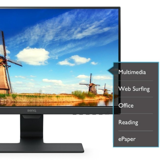 BenQ GW2283 22" (55 cm) 1920x1080p 60Hz IPS Full HD|Dual HDMI| Eye-Care| Low Blue Light| Bezel-Less Monitor|Anti-Glare|1WX2 Speakers| Brightness Intelligence| VESA Wall Mountable (Black) - Image 4