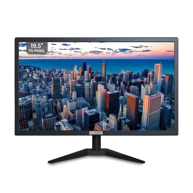 GEONIX PC Monitor (49.53 cm/19.5 Inch) | Display Output-VGA & HDMI | LED Display | Resolution 1600 x 900 | Power Consumption 21W(Max) | 3 Years Warranty
