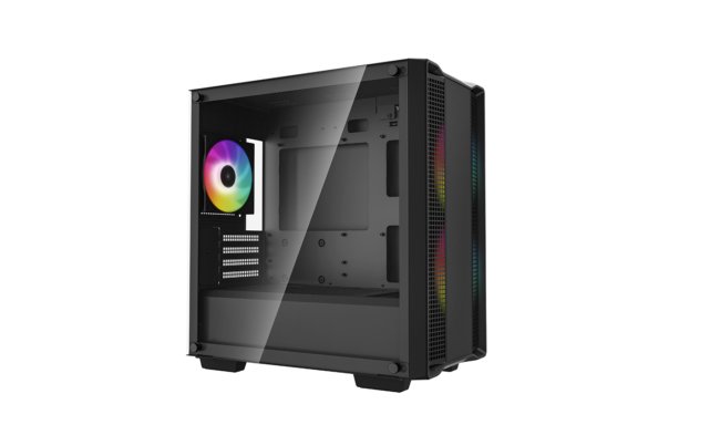 Deepcool CC360 ARGB Micro-ATX Gaming Case with 3 ARGB Pre- Installed Fans Mid Tower Cabinet  (Black) - Image 2