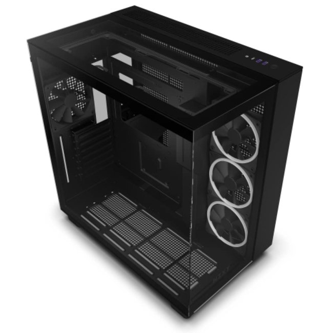 NZXT H9 Elite Premium Dual-Chamber ATX Mid- Towr Computer Case/Gaming Cabinet - Black | Support - ATX, Micro-ATX, mini-ITX | Pre-Installed 4 X 120mm Fans - CM-H91EB-01 - Image 3