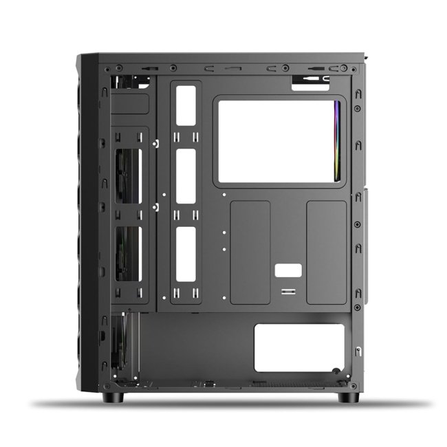 Ant Esports Elite 1120 Mid-Tower Computer Case/Gaming Cabinet - Black | Support ATX, M-ATX, ITX | Pre- Installed 3 x 120mm Front and 1 x 120mm Rear Rainbow Fans - Image 5