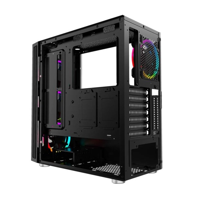 Ant Esports ICE-511MT Mid Tower Mesh Gaming Cabinet Computer Case Supports E-ATX, ATX, Micro-ATX, Mini-ITX Motherboard with Sliding Tempered Glass Side Panel, 4 x 120mm ARGB Front & Rear Fans - Image 5