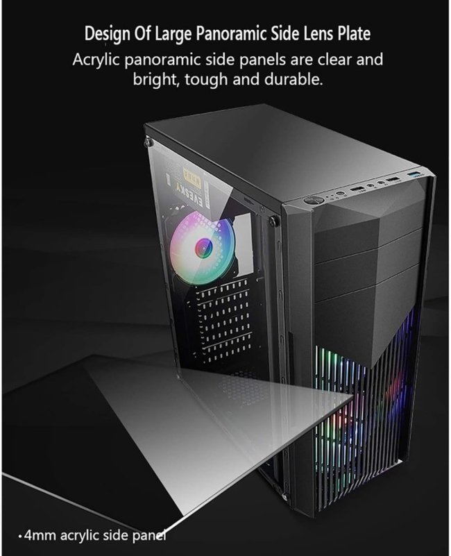 ARrase Computer Case, Supports ATX/M-ATX/ITX, Supports 290mm Graphics Card, Reserves 5 Fan Installation Positions, Supports Water Cooling - Image 7