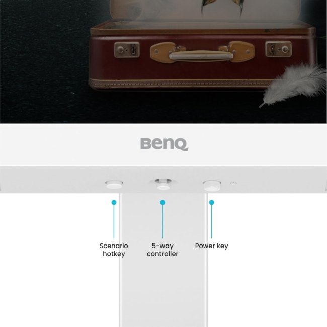BenQ EW2790U 27” 4K UHD 3840x2160 Entertainment Monitor with 95% P3| AI Contrast| 5Wx2 treVolo Speakers| USB Type-C (65W PD)| 3xHDMI|USB Hub| Ergonomic Design|Display Pilot 2| Eye-Care (White) - Image 6