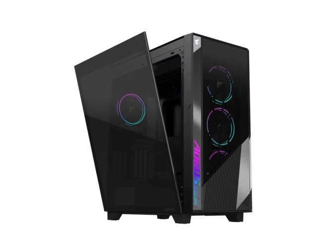 GIGABYTE AORUS C500 Glass - Black Mid Tower PC Gaming Case, Tempered Glass, USB Type-C, 4X ARBG Fans Included (GB-AC500G ST) - Image 4