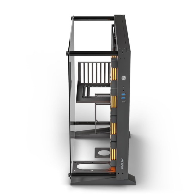 Ant Esports Cypher K9 Full-Tower ATX Open-Frame Computer Case/Gaming Cabinet - Black | Support ATX, Micro-ATX, Mini-ITX | Pre-Installed 4 ARGB-PWM Remote Controlled Fans - Image 5