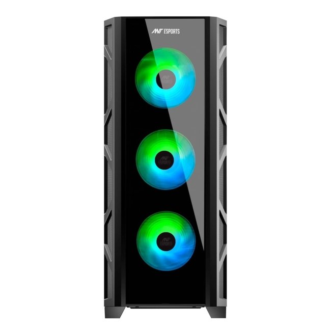 Ant Esports Dynamic GT Mid-Tower Computer Case/Gaming Cabinet - Black | Supports E-ATX, ATX, Micro-ATX, Mini-ITX | Pre-Installed 3 x 120mm Front Fans and 1 x 120 mm Rear Fan - Image 2