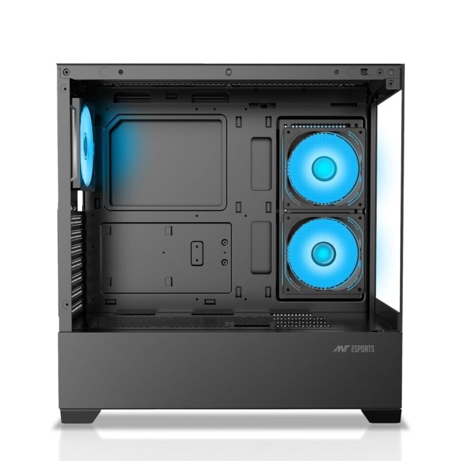 Ant Esports Crystal Z3 Mid-Tower Computer Case/Gaming Cabinet – Black | Support ATX, M-ATX, ITX | Pre-Installed 3 ARGB Fans - Image 7