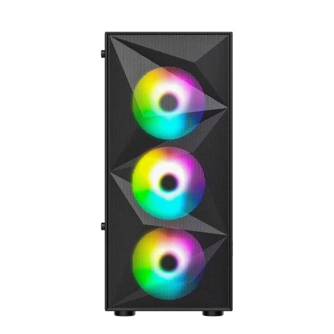Ant Esports Elite 1200 ATX Computer Case/Gaming Cabinet - Black | Support ATX, Micro-ATX, Mini-ITX | Pre-Installed 3 Front Fans & 1 Rear Fan - Image 2