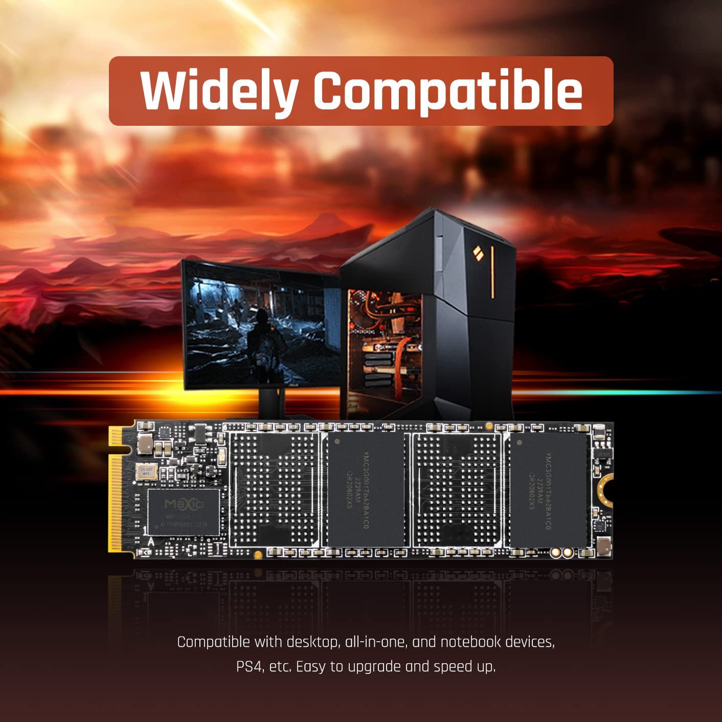 Hikvision E3000 Internal NVMe PCIe M.2 SSD 256GB, Internal Solid State Drive, Gen 3x4, 2280, 3D NAND Flash Memory, Up to 3500MB/s Read Speed - Image 2