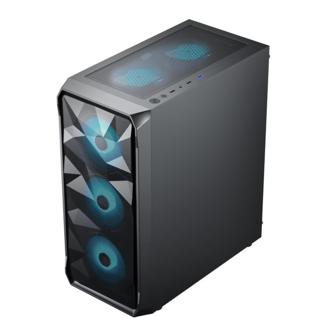 Ant Esports ICE- 112 Mid- Tower Computer Case/Gaming Cabinet - Black | Support ATX, Micro-ATX, ITX | Pre-Installed 3 Front Fans & 1 Rear Fan - Image 8