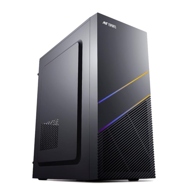 Ant Esports SI24 Value Series Mid-Tower Computer Case/Gaming Cabinet - Black | Support ATX, Micro- ATX, Mini-ITX | Pre-Installed 1 Rear Fan - Image 2