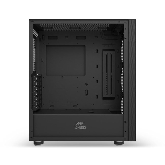 Ant Esports Graffiti Mid- Tower Computer Case/Gaming Cabinet - Black | Supports ATX, Micro-ATX, Mini-ITX | Pre-Installed 1 x 120mm Rear Fan - Image 6