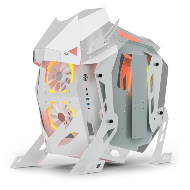Ant Esports Cypher G5 Mid-Tower ATX Computer Case / Gaming Cabinet - White | Support ATX, Micro-ATX, Mini-ITX | Pre-Installed 5 ARGB-PWM Remote Controlled Fans - Image 6