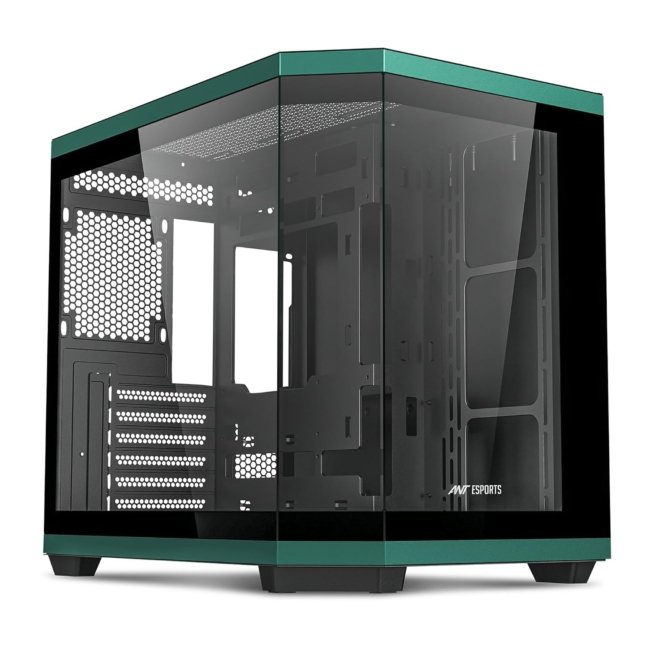 Ant Esports Crystal X11 Mid-Tower High End Computer Case/Gaming Cabinet - Green Black | Support ATX, Micro-ATX, Mini-ITX | Pre-Installed 4 x 120 mm ARGB Fan - Image 10