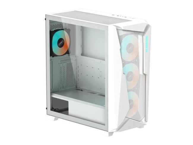 GIGABYTE C301 Glass White - White Mid Tower PC Gaming Case, Tempered Glass, USB Type-C, 4X ARBG Fans Included (GB-C301GW) - Image 2