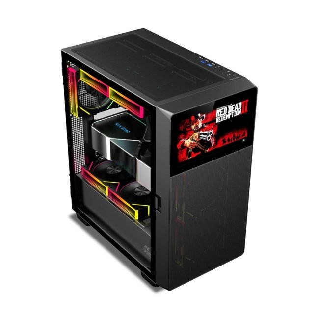 Ant Esports ICE Digital C3 ATX Computer Case/Gaming Cabinet - Black | Support ATX, Micro-ATX, Mini-ITX, Pre-Installed 2 Front Fans & 1 Rear ARGB Fans - Image 2