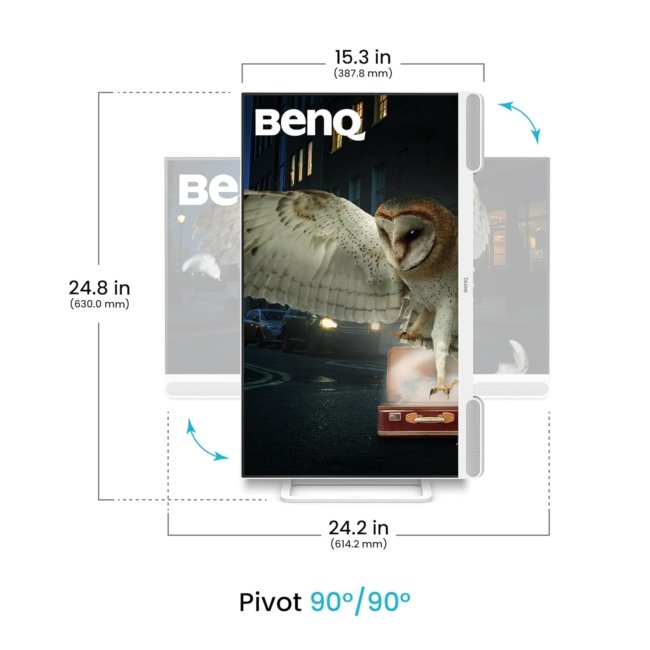 BenQ EW2790U 27” 4K UHD 3840x2160 Entertainment Monitor with 95% P3| AI Contrast| 5Wx2 treVolo Speakers| USB Type-C (65W PD)| 3xHDMI|USB Hub| Ergonomic Design|Display Pilot 2| Eye-Care (White) - Image 7