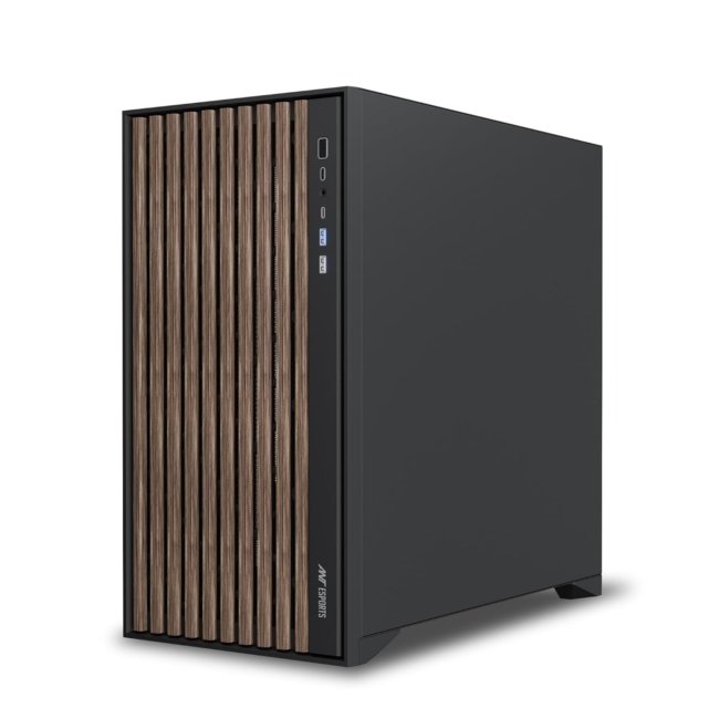 Ant Esports Zen Wood C3 Mid-Tower Computer Case/Gaming Cabinet - Black | Support ATX, Micro-ATX, Mini-ITX - Image 3