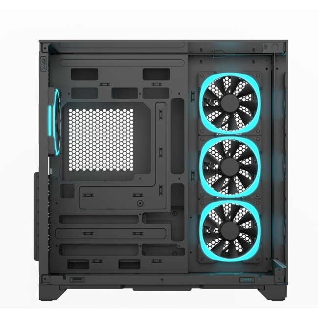 Ant Esports Crystal Mirror Mid-Tower ATX Computer Case/Gaming Cabinet - Black |3-Side Glass with Mirror| Support ATX, Micro-ATX, Mini-ITX | Pre-Installed 4 ARGB PWM Fans - Image 3