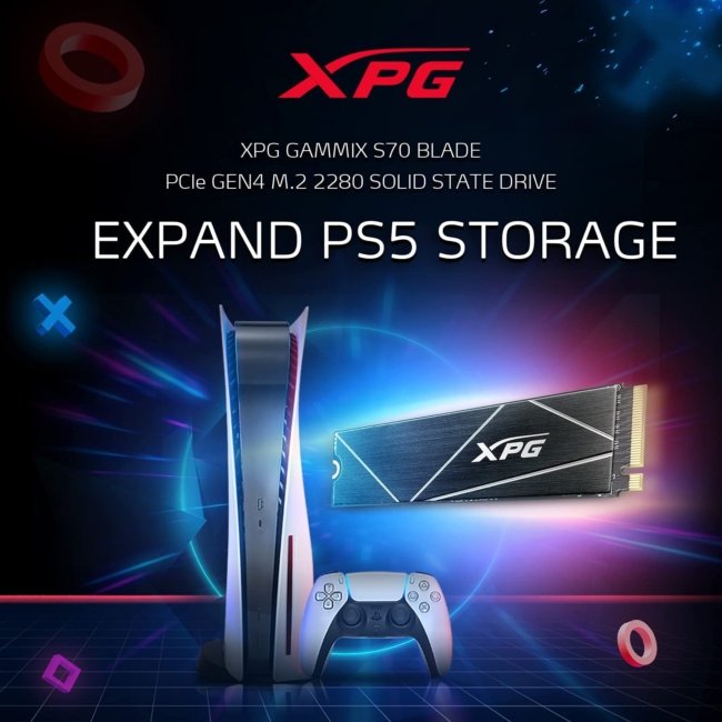 XPG GAMMIX S70 Blade M.2 NVME 1TB PCIe Gen4x4 2280 Internal Solid State Drive/SSD, Read/Write Speed Up to 7,400/6800 MB/s - AGAMMIXS70B-1T-CS Compatible with PC, Laptop and Play Station 5 - Image 9