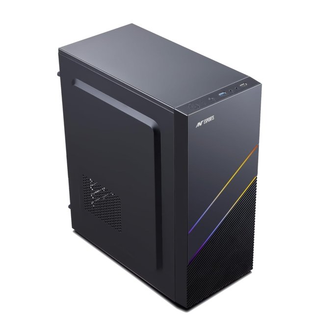 Ant Esports SI24 Value Series Mid-Tower Computer Case/Gaming Cabinet - Black | Support ATX, Micro- ATX, Mini-ITX | Pre-Installed 1 Rear Fan - Image 4