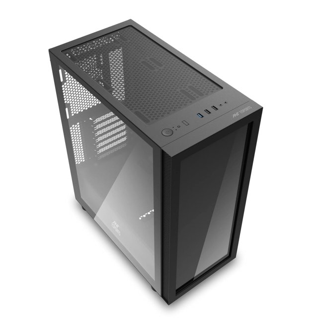 Ant Esports Graffiti Mid- Tower Computer Case/Gaming Cabinet - Black | Supports ATX, Micro-ATX, Mini-ITX | Pre-Installed 1 x 120mm Rear Fan - Image 4