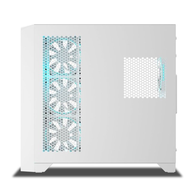 Ant Esports Crystal ARC Mid-Tower ATX Computer Case / Gaming Cabinet - White |Front Curved Glass|Support ATX, Micro-ATX, Mini-ITX | Pre-Installed 4 ARGB-PWM Fans - Image 5