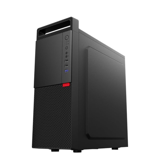 Ant Esports Si26 Value Series Mid-Tower Computer Case/Gaming Cabinet - Black | Support ATX, M-ATX, ITX | Pre-Installed Black Rear Fan - Image 4