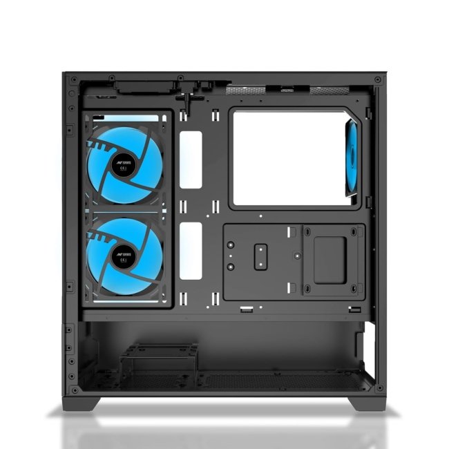 Ant Esports Crystal Z3 Mid-Tower Computer Case/Gaming Cabinet – Black | Support ATX, M-ATX, ITX | Pre-Installed 3 ARGB Fans - Image 6