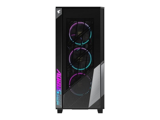 GIGABYTE AORUS C500 Glass - Black Mid Tower PC Gaming Case, Tempered Glass, USB Type-C, 4X ARBG Fans Included (GB-AC500G ST) - Image 5