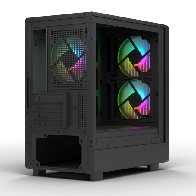 Ant Esports 120 Air Mini M-ATX Computer Case/Gaming Cabinet - Black | Support M-ATX, M-ITX | Pre-Installed 3 Static RGB Fans - Image 5
