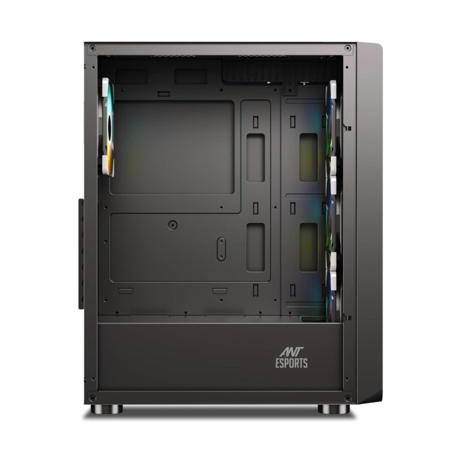 Ant Esports 211 Air Mid-Tower Computer Case/Gaming Cabinet - Black | Support ATX, M-ATX, ITX | Pre-Installed 3 x 120mm ARGB Front Fan & 1 x 120mm ARGB Rear Fan - Image 5