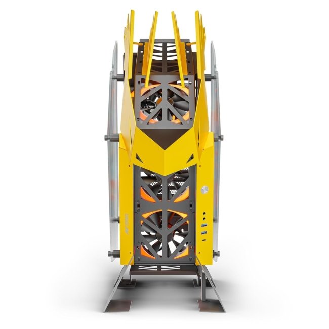 Ant Esports Cypher G7 Mid-Tower ATX Computer Case/Gaming Cabinet - Black-Yellow | Support ATX, Micro-ATX, Mini-ITX | Pre-Installed 6 ARGB-PWM Remote Controlled Fans - Image 7