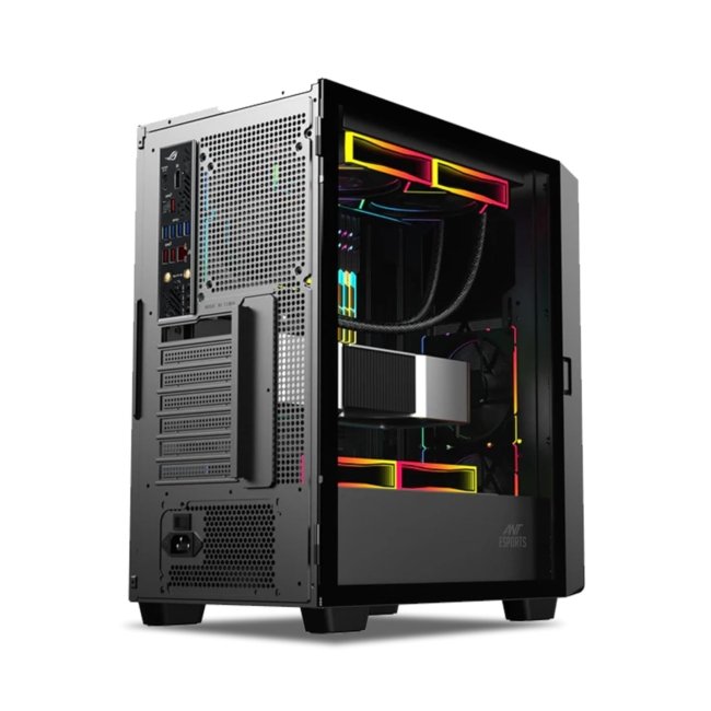 Ant Esports ICE Digital C3 ATX Computer Case/Gaming Cabinet - Black | Support ATX, Micro-ATX, Mini-ITX, Pre-Installed 2 Front Fans & 1 Rear ARGB Fans - Image 7