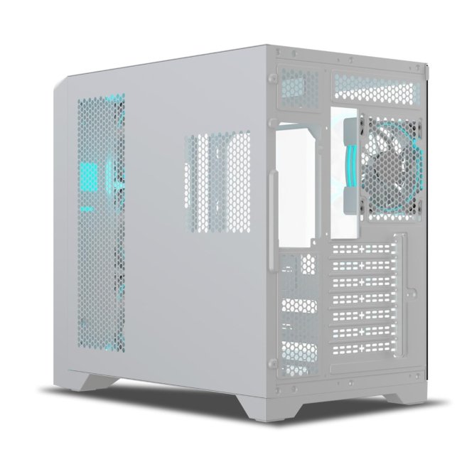Ant Esports Crystal ARC Mid-Tower ATX Computer Case / Gaming Cabinet - White |Front Curved Glass|Support ATX, Micro-ATX, Mini-ITX | Pre-Installed 4 ARGB-PWM Fans - Image 4