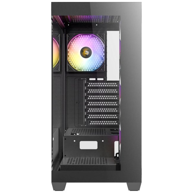 Antec Plastic Cx300 RGB Elite Black with Panoramic 270 Degree View,Vertical Cooling,4X 120Mm Pre Installed RGB Fans,420Mm Gpu Support,ATX Mid Tower Gaming Cabinet - Image 5